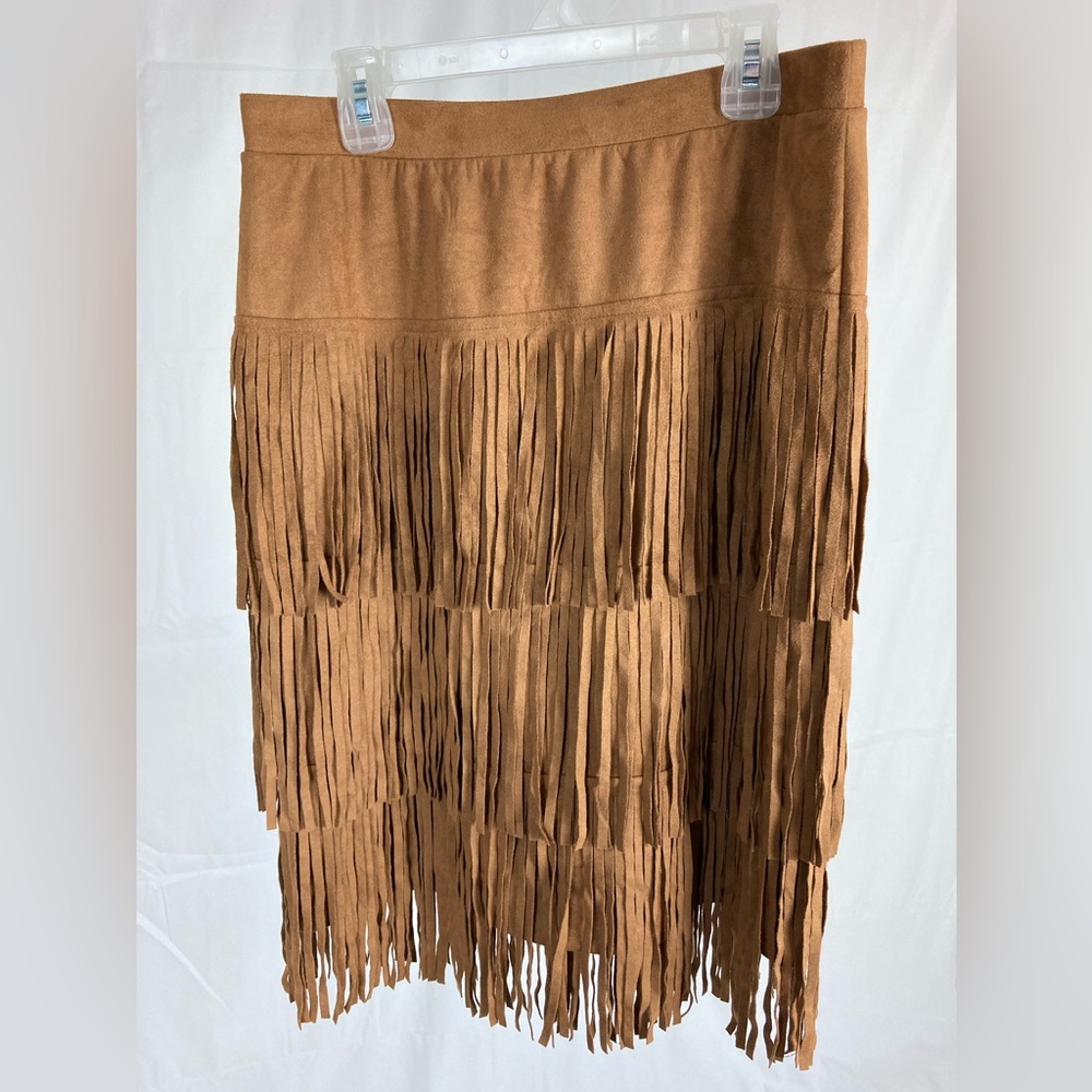 Women’s Suede Fringe Skirt